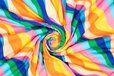 Home - Katoen stof - poplin - digitaal waves - multi - 928116-20