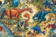 Home - Tricot stof - French Terry - dinosaurussen - multi - 60084-220