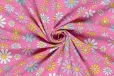 Home - Tricot stof - bloemen - roze - 21810-012