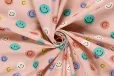 Home - Katoen stof - poplin - emoticons - roze - 25637-014