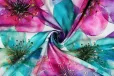 Home - Viscose stof - lenzing ecovero - bloemen - turquoise - 2161-001