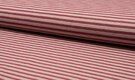 Stretch stoffen - Stretch stof - Bamboo Bengaline streep - rood - Q11258-015