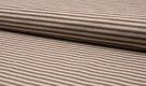 Bruine stoffen - Stretch stof - Bamboo Bengaline streep - bruin - Q11258-058