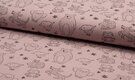 katoenen stoffen met print - Katoen stof - Jenny animals dusty - roze - 2079-013