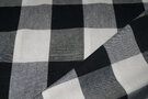 Stoffe - Baumwolle großes Karomuster schwarz/weiß