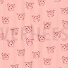 Poplin katoen stoffen - Katoen stof - Poplin leopard portrait - roze - 7661-001