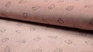 Kinderprint stoffen - Nicky velours stof - VeloursOlifant dusty - roze - 8313-013