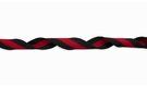Rood - Galonband streep zwart/rood 30mm (XSS11-015)