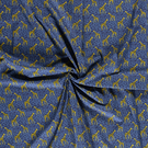 Giraffeprint stoffen - Katoen stof - giraffe dierenprint - blauw - 15803-006