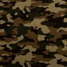Leger motief stoffen - Polyester stof - Travel camouflage - bruin - 17506-213