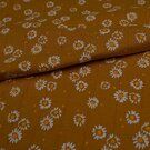 Okergele stoffen - Tricot stof - Hydrofiele tricot daisy bloem - oker - 17665-570