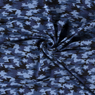 Leger motief stoffen - Tricot stof - French Terry camouflage - blauw - 16551-008