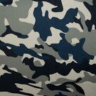 Leger motief stoffen - Tricot stof - camouflage - grijs/blauw - 0864-690