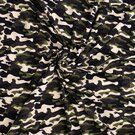 Leger motief stoffen - Tricot stof - camouflage - zwart/wit/groen - 340084-61