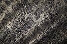Slangenprint stoffen - S18 Breisel folie opdruk slangenprint taupe/groen