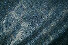 Slangenprint stoffen - Gebreide stof - Breisel folie opdruk slangenprint - petrol