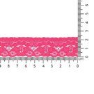 Kant band* - Rekbaar kant 2.5 cm roze (2146-338)