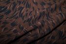 Dierenprint stoffen - Polyester stof - Travel fantasieprint - bruin - 18028-100