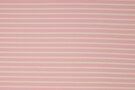 Gestreepte stoffen - Tricot stof - punta di roma gestreept - roze - 964078-12