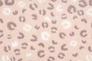Dierenprint stoffen - Fleece stof - jacquard leopard - roze - 4007-521