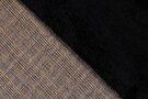 Zwarte stoffen - Geruite stof - teddy ruit - bruin zwart - 416050-60
