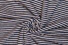 Gestreepte stoffen - Tricot stof - organic gestreept - donkerblauw - 312005-14