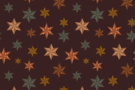Bruine stoffen - Katoen stof - kerst katoen sterren bruin - 18702-055