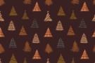 Bruine stoffen - Katoen stof - kerst katoen - kerstbomen - bruin - 18703-055