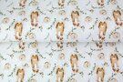 Witte / creme stoffen - Katoen stof - poplin beertjes - wit - 19111-02