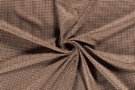 Polyester, polyamide, elastan - Tricot stof - jacquard pied de poule - brique - 18032-056