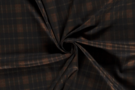 Bruine stoffen - Tricot stof - punta di roma geruit - bruin - 18205-056