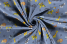 Fleece stoffen - Fleece stof - alpenfleece dieren - blauw - 18335-006