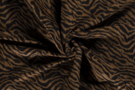 Bruine stoffen - Polyester stof - jacquard dierenprint bruin - 18034-053