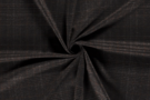 Bruine stoffen - Tricot stof - punta di roma ruit - bruin - 18202-056