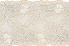 Witte / creme - Rekbaar kant - offwhite - 15cm breed - XLA13-551