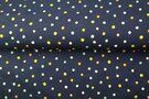 Winter stoffen - Ribcord stof - stippen - donkerblauw - 20244-15