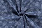 Babykleding stoffen - Katoen stof - hydrofielstof bloemen - blauw - 19298-006