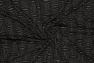 Zwarte stoffen - Tricot stof - jacquard maltese - zwart - 19105-999