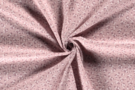Roze Ledikantdeken stoffen - Katoen stof - hydrofielstof bloemen - roze - 19296-012