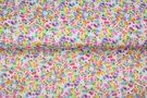 Babykleding stoffen - Katoen stof - hydrofielstof dots - wit multi - 20110-02