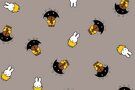 Geplastificeerd en of Coating katoen - Geplastificeerd katoen stof - Nijntje Miffy met coating - grijs - 661501-83