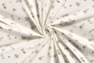 Gebroken witte stoffen - Tricot stof - bedrukt bloemen - gebroken wit - 19459-051