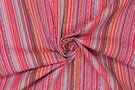Gestreepte stoffen - Polyester stof - mexico - roze - 0904-875