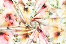 Satijn stoffen - Satijn stof - stretch blurry water flower - geel - 19616-580