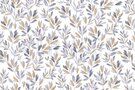 Lavendel stoffen - Tricot stof - digitaal bladeren - lavendel - 20/6727-034