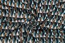 Bruine stoffen - Viscose stof - geometric - petrol bruin - 321021-20