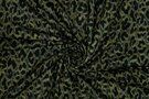 Dierenprint stoffen - Linnen stof - panterprint - groen - 310224-50