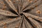 70% viscose, 30% linnen - Viscose stof - bloemen - beige - 19144-052