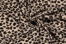 Dierenprint stoffen - Polyester stof - bubble chiffon luipaard - beige - 19073-052