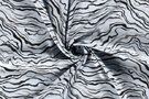 Dierenprint stoffen - Stretch stof - woven stretch zebra - babyblauw - 19261-002